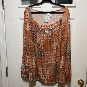 Haptics Patchwork Print Women's Blouse